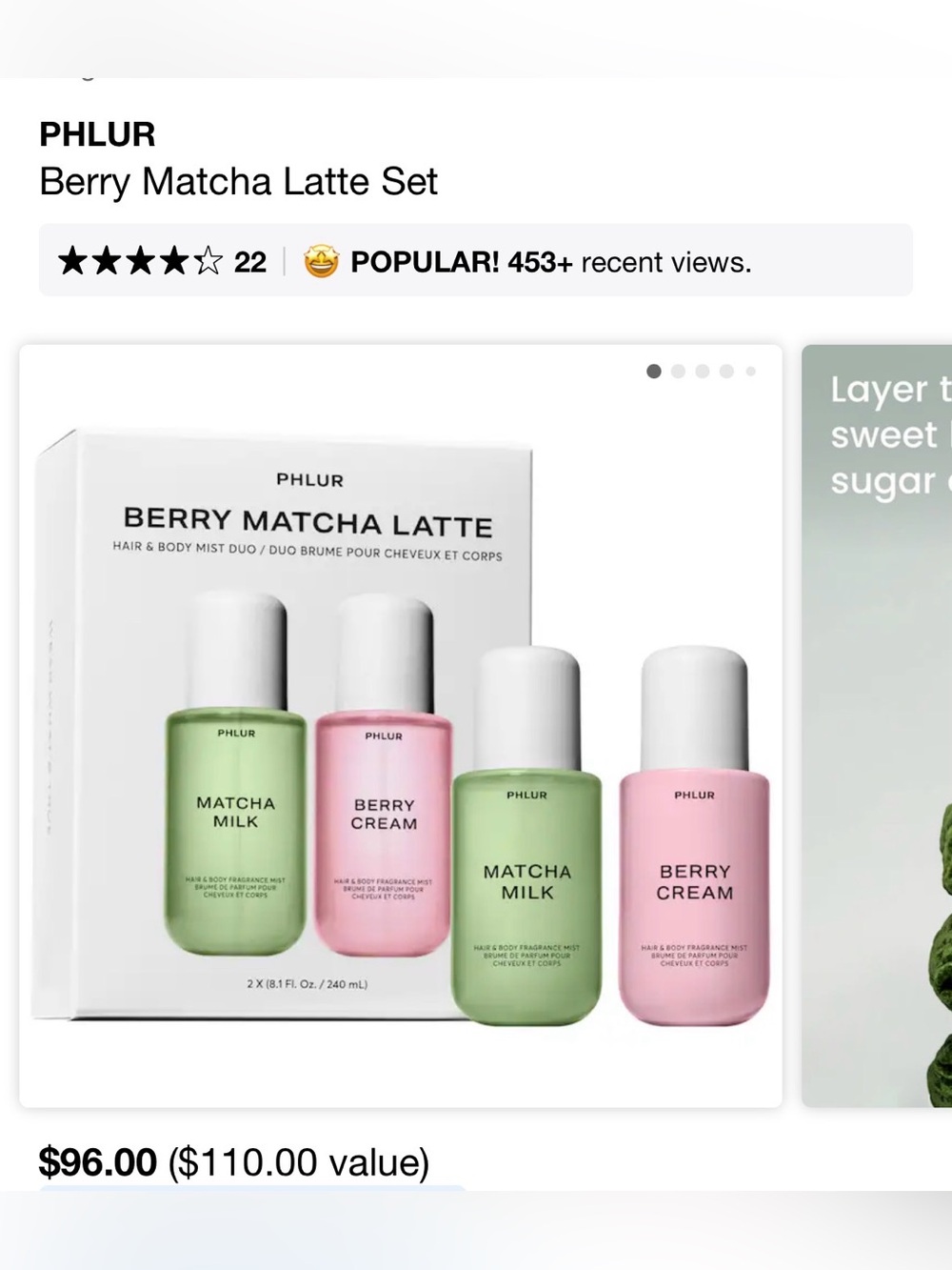 PHLUR Berry Matcha Latte Set
